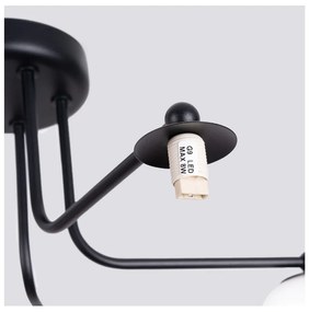 Czarno-biała lampa sufitowa Beam – Nice Lamps
