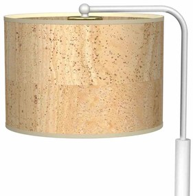 Lampa gabinetowa, na biurko, biurkowa, korek CORK White/Cork 1xE27