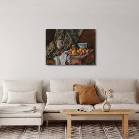 Obraz na szkle - Paul Cézanne, Still Life with Apples and Peaches, reprodukcje (70x50 cm)