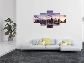 Obraz - wieżowce dużego miasta (125x70 cm)