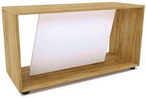Skandynawski stolik kawowy dąb craft + biały - Allon 3X