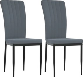 Tapicerowany ciemnoszary komplet 2 krzeseł B4-D74
