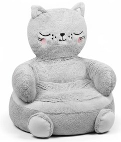 Puf do pokoju dziecięcego w kształcie kota, 45 x 45 cm