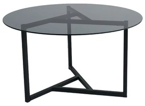Stolik konferencyjny Trio Black z ciemnym szkłem