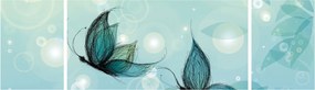 Obraz - Niebieskie motyle (170x50 cm)