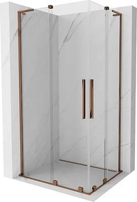 Mexen Velar L Duo kabina prysznicowa rozsuwana 90 x 80 cm, transparent, różowe złoto - 871-090-080-02-03-60