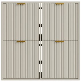 Szafka na buty z 4 klapami - Beżowo-złota - FRALYN by Pascal Morabito