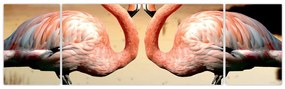Obraz - dwa flamingi (170x50 cm)