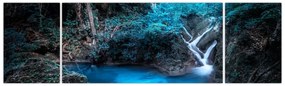 Obraz - Magiczna noc w tropikalnym lesie (170x50 cm)