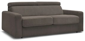 Szarobrązowa sztruksowa rozkładana sofa 215 cm Monaco – Bobochic Paris