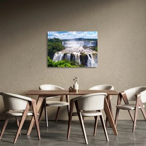 Obraz na szkle wodospadu Iguassu (70x50 cm)