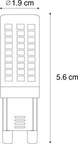 Zestaw 2 żarówek LED G9 z 3-stopniowym ściemnianiem, opalowe, 4,5 W, 500 lm, 2700 K