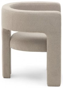 Ciemnobeżowy designerski fotel ALPAH E