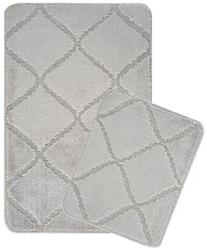 Jasnoszare dywaniki łazienkowe zestaw 2 szt. 50x80 cm Cizgili – Foutastic