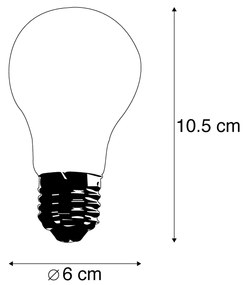 Zestaw 5 żarówek LED E27 A60 przezroczyste 6W 630lm 2200K