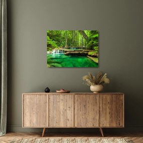 Obraz na szkle - Wodospad Erawan w Kanchanaburi, Tajlandia (70x50 cm)