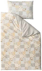 PrzytulneMieszkanie.pl PrzytulneMieszkanie.pl Pościel z bawełny Renforcé PATCHWORK beżowe Rozmiar pościeli: 70 x 90 cm | 140 x 200 cm