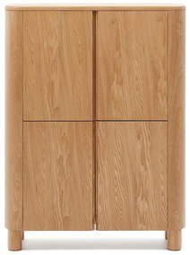 Szafka w dekorze jesionu w naturalnym kolorze 100x134x40 cm Salaya – Kave Home