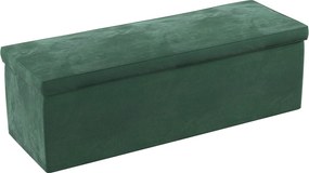 Skrzynia tapicerowana kolor zielony tkanina połyskliwa, welwetowa