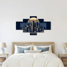 Obraz – Geometryczne miasto (125x70 cm)