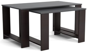 Stoliki kawowe ZESTAW STOLIKÓW 90+65cm MORI Wenge/Antracyt