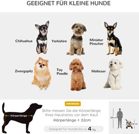 Outsunny Wózek dla psa składany z 2 pasami bezpieczeństwa do 20 kg khaki | Aosom PL