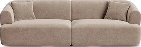 Jasnobrązowa aksamitna sofa 255 cm Campi – Cosmopolitan Design