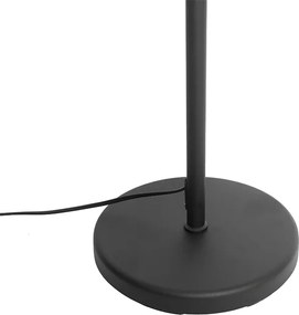 Lampa stojąca czarna z czarnym kloszem i regulowanym ramieniem - Ladas Deluxe