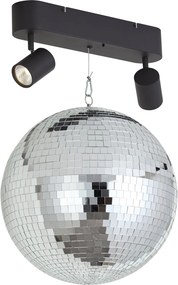 Lampa wisząca retro kula dyskotekowa z 2-punktowym oświetleniem LED i pilotem - Discoball