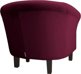 Fotel Milo tkanina Welur wygodny fotel tapicerowany do salonu i sypialni : Kolor nogi - Venge, Kolor tkaniny - VELVET - MG02, Wysokość nogi - 15 cm