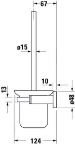 Duravit zestaw szczotek D-CodeChrom - ścienny