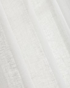 Zasłona na taśmie wave kolor biały tkanina półprzezroczysta, strukturalna