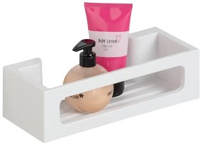 Plastikowa półka łazienkowa z mocowaniem Turbo-loc w matowym białym kolorze bez wiercenia Bralia – Wenko