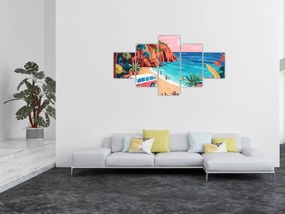Obraz - Karawan nad oceanem (125x70 cm)