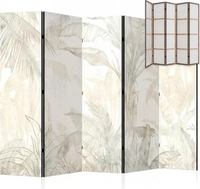Parawan pokojowy 5-częściowy 225x172 Jednostronny dekoracyjny boho elegancki Beżowy Tropikalny Szkicownik