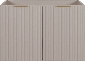 Szafka łazienkowa z drzwiami, Kaszmir + złoty uchwyt, 80 x 57 x 46 cm