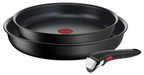 Patelnie zestaw 2 szt. z powłoką nieprzywierającą/z odpinaną rączką aluminiowe ø 28 cm INGENIO Eco Resis L3979102 – Tefal