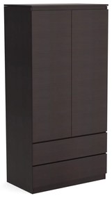 Szafa 90cm Garderoba z 2 szufladami i wieszakiem LUNA Wenge