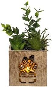 Sztuczna roślina w doniczce z oświetleniem LED 7,5x15 cm