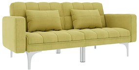 Rozkładana dwuosobowa zielona sofa - Kvetos 2D
