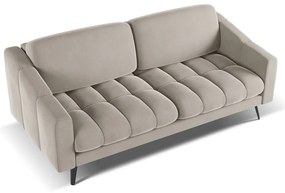 Beżowa aksamitna sofa 202 cm Nalu – Makamii