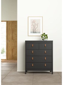 Czarna wysoka komoda 82x99 cm Madrid – Tvilum