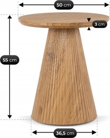 Stolik Kawowy RANT 50 cm Dąb Skandynawski