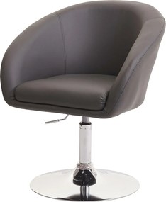 Krzesło do jadalni MCW-F19,  imitacja skóry, szary