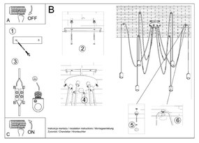 Czarna lampa wisząca 300x300 cm Spider – Nice Lamps