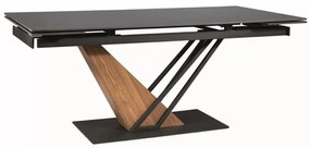 Stół rozkładany GENESIS 160(220)x90 czarny marmur/jesion SIGNAL