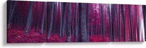Obraz różowego lasu (170x50 cm)