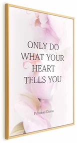 Plakat Heart 60x90 cm z ramą złotą bez marginesu ARTGEIST B