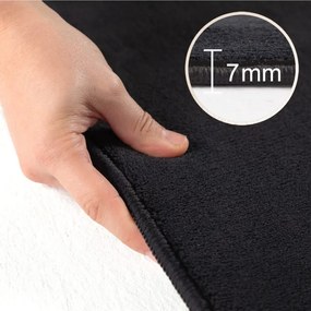 Dywan pluszowy Sky czarny antypoślizgowy do prania 140 cm x 200 cm