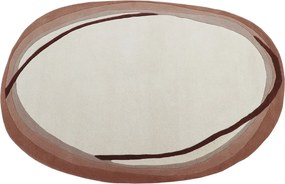 Dywan organiczny 100% wełny, ręcznie taftowany - 160 x 225 cm - Kość słoniowa i brązowy - 2100g/m² - YELINA
